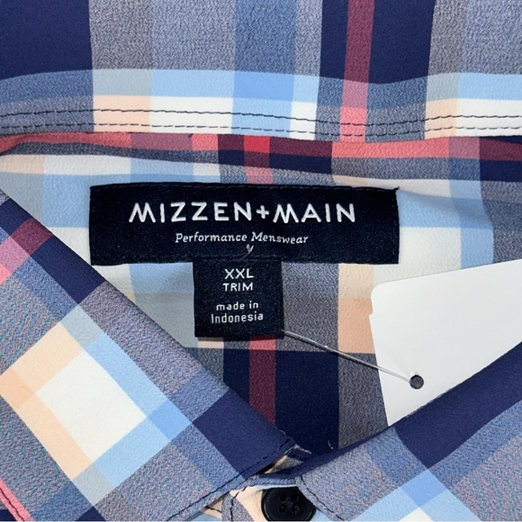 Mizzen+Main Weaver’s Flannel Plaid Button Up Shirt Multi Size XXL Retail 128 - Picture 4 of 11